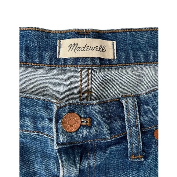 MADEWELL Womens Shorts The SLIM BOYJEAN Denim Cutoff Jeans Medium Wash Size 30 - Picture 4 of 5